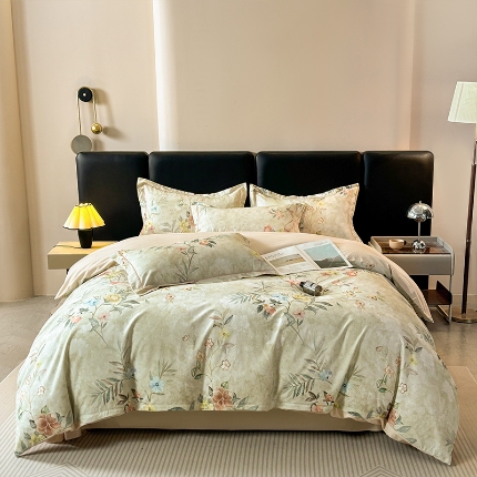 91家纺网 家纺一手货源 找家纺 （总）帛美家纺 2025新款全棉加厚款数码印花磨毛四件套