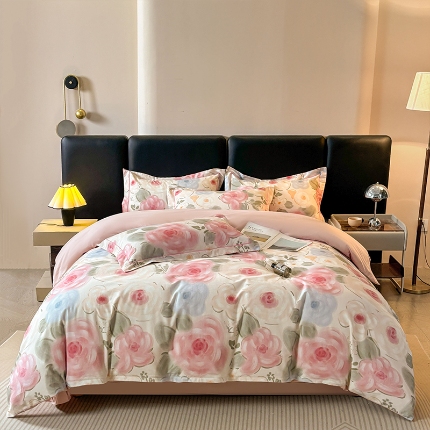 91家纺网 家纺一手货源 找家纺 （总）帛美家纺 2025新款全棉加厚款数码印花磨毛四件套