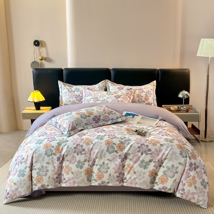 91家纺网 家纺一手货源 找家纺 （总）帛美家纺 2025新款全棉加厚款数码印花磨毛四件套