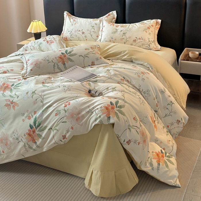 91家纺网 家纺一手货源 找家纺 （总）帛美家纺 2025新款全棉加厚款数码印花磨毛四件套