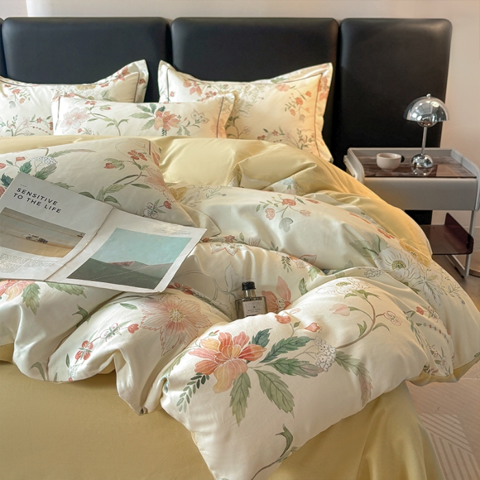 91家纺网 家纺一手货源 找家纺 （总）帛美家纺 2025新款全棉加厚款数码印花磨毛四件套