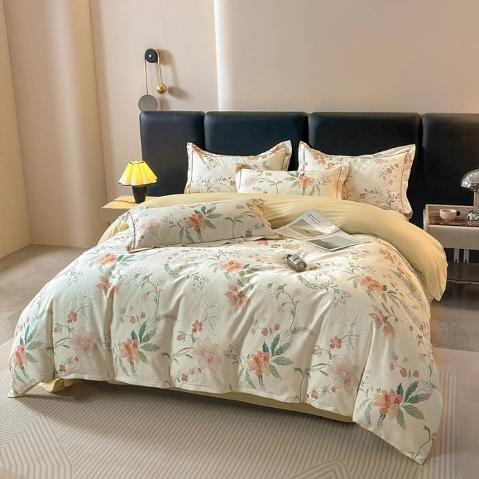 91家纺网 家纺一手货源 找家纺 （总）帛美家纺 2025新款全棉加厚款数码印花磨毛四件套