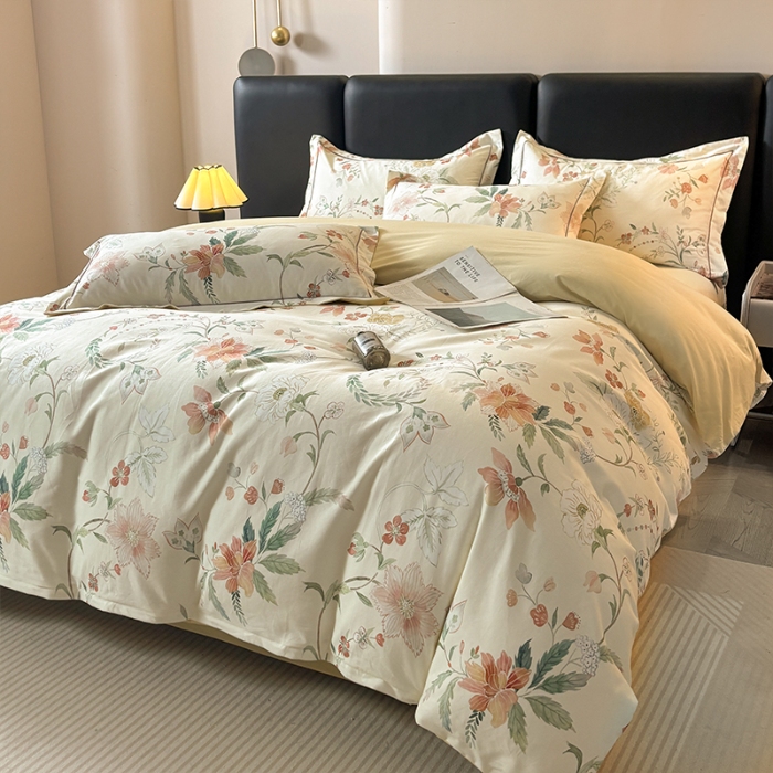 91家纺网 家纺一手货源 找家纺 （总）帛美家纺 2025新款全棉加厚款数码印花磨毛四件套