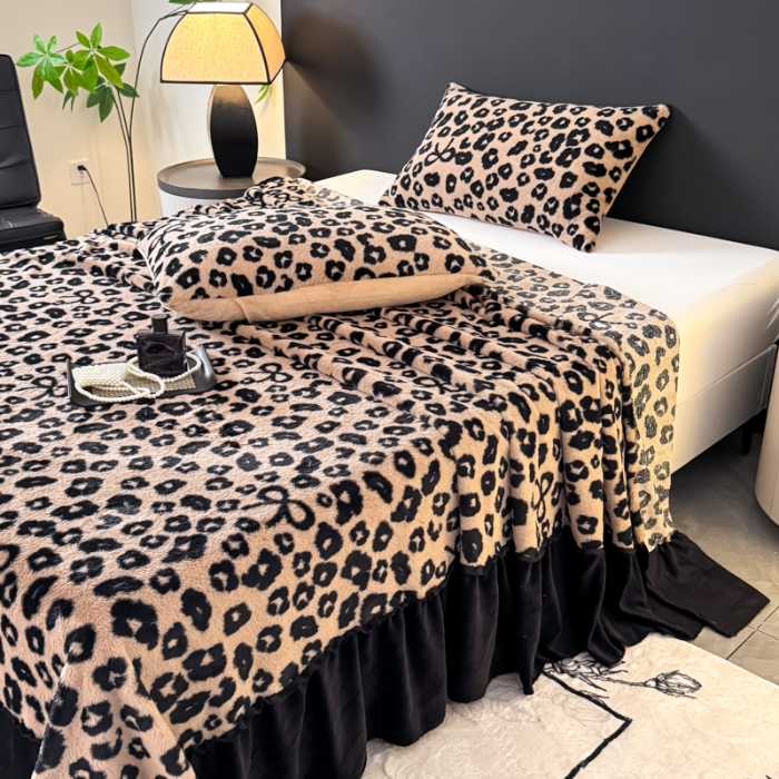 91家纺网 家纺一手货源 找家纺 （总）2025新款美拉德兔毛绒床裙 床单