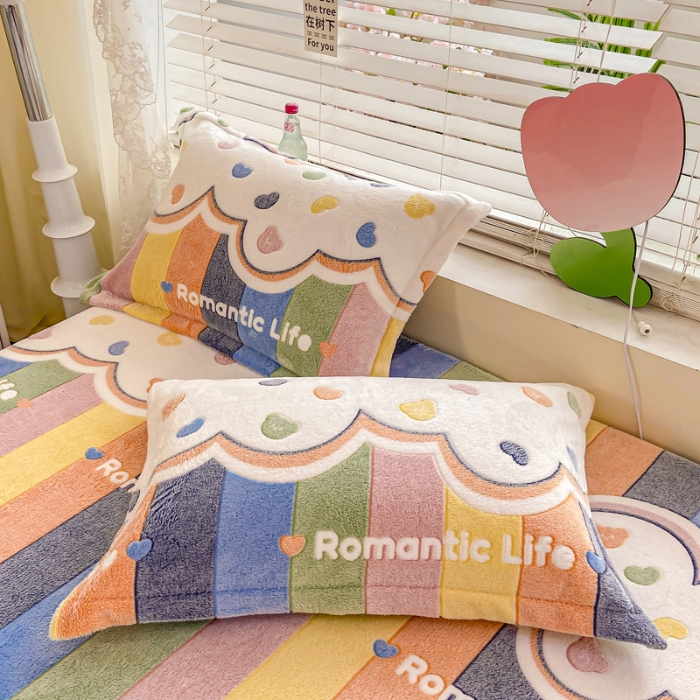 91家纺网 家纺一手货源 找家纺 （总）热卖爆款·雪花绒卡通床笠牛奶绒保暖床垫保护套绒枕套外贸跨境直播电商