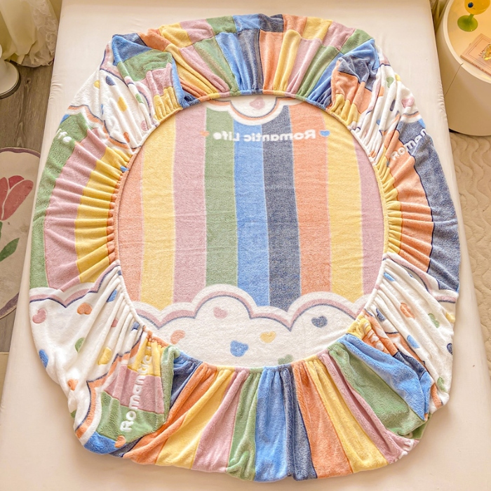 91家纺网 家纺一手货源 找家纺 （总）热卖爆款·雪花绒卡通床笠牛奶绒保暖床垫保护套绒枕套外贸跨境直播电商