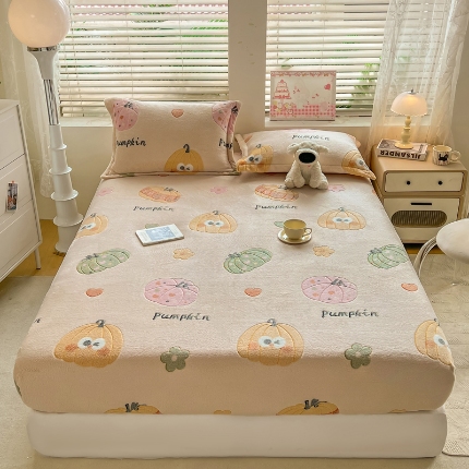 91家纺网 家纺一手货源 找家纺 （总）热卖爆款·雪花绒卡通床笠牛奶绒保暖床垫保护套绒枕套外贸跨境直播电商