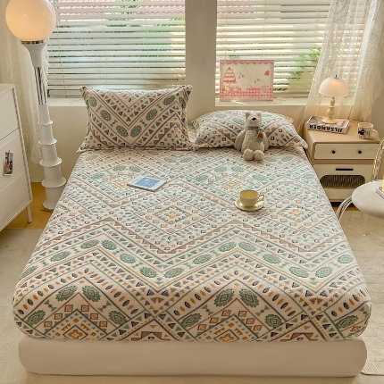 91家纺网 家纺一手货源 找家纺 （总）热卖爆款·雪花绒卡通床笠牛奶绒保暖床垫保护套绒枕套外贸跨境直播电商