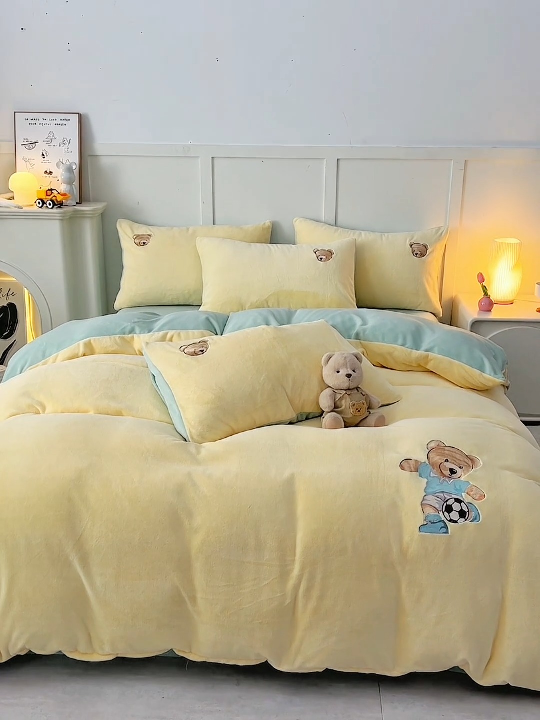 91家纺网 家纺一手货源 找家纺 （总）牵依 2025新款高克重绣花牛奶绒四件套