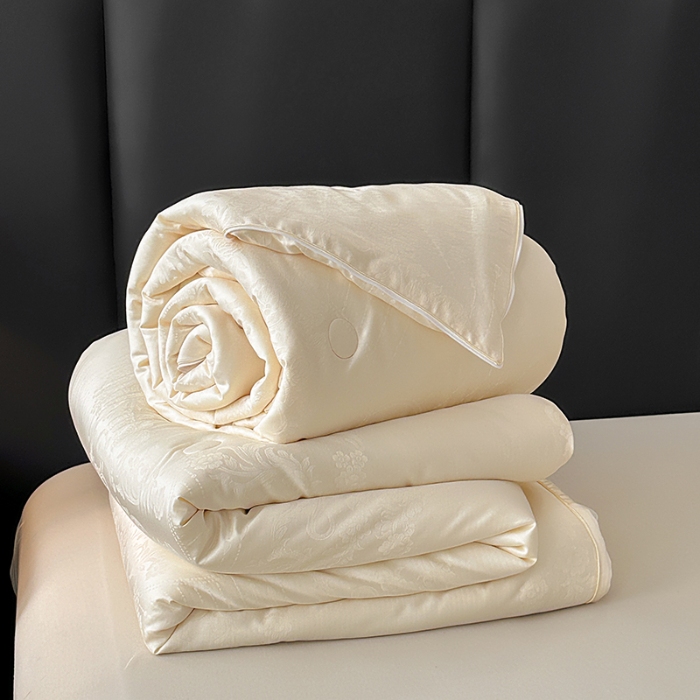 91家纺网 家纺一手货源 找家纺 （总）雅高 2025雅韵系列-60s木本天丝棉银丝大提花大豆纤维立体冬被拉链二合一子母被双胎被子加厚大豆被被芯