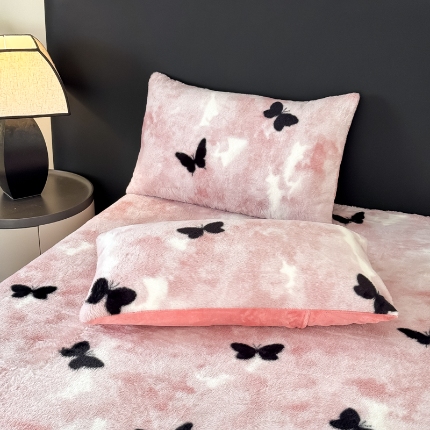 91家纺网 家纺一手货源 找家纺 （总）2025新款美拉德印花兔毛枕套