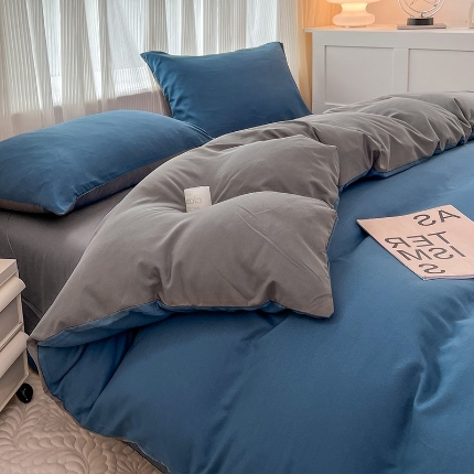 91家纺网 家纺一手货源 找家纺 （总）诗雅 新款纯色磨毛四件套（永不下架）