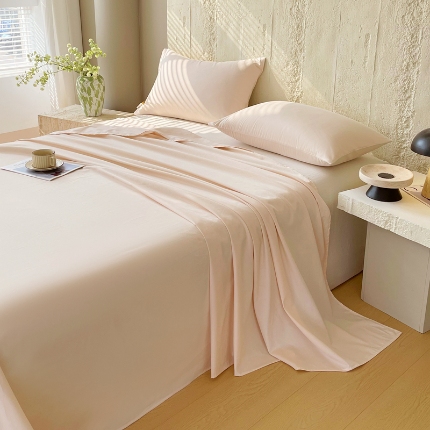 91家纺网 家纺一手货源 找家纺 （总）宝莱利家纺 2025全棉100棉四季款A类纯色加厚高密度轻磨毛床单床笠一件定制