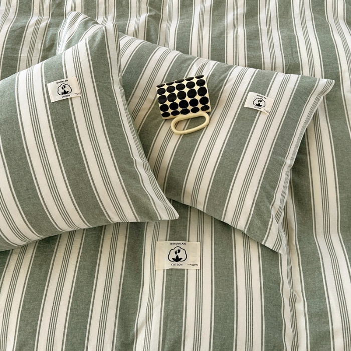 91家纺网 家纺一手货源 找家纺 （总）2025新款全棉色织水洗棉四件套学生三件套简约ins风床单被套床品套件