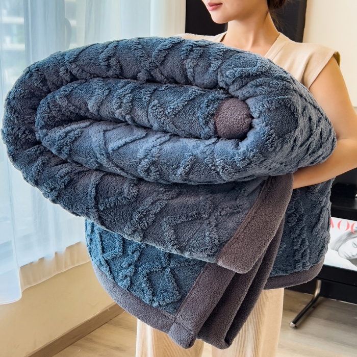 91家纺网 家纺一手货源 找家纺 （总）2025塔芙绒毛毯加厚舒棉绒绒盖毯牛奶绒办公室午睡珊瑚绒披肩沙发毯被子