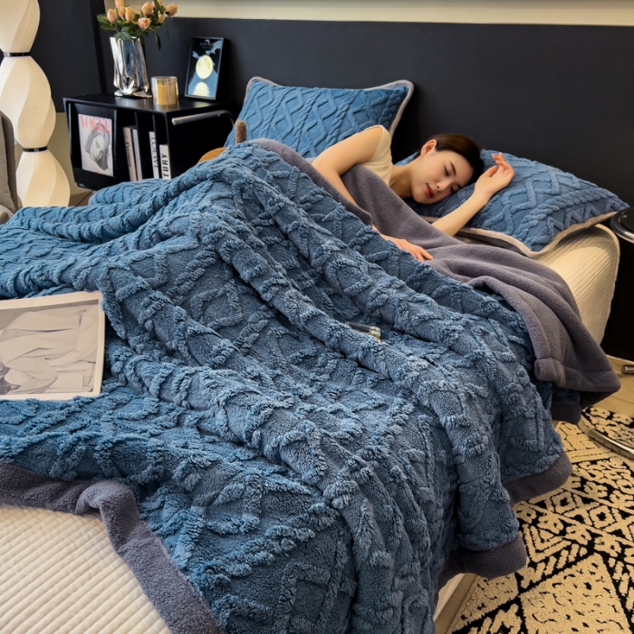 91家纺网 家纺一手货源 找家纺 （总）2025塔芙绒毛毯加厚舒棉绒绒盖毯牛奶绒办公室午睡珊瑚绒披肩沙发毯被子