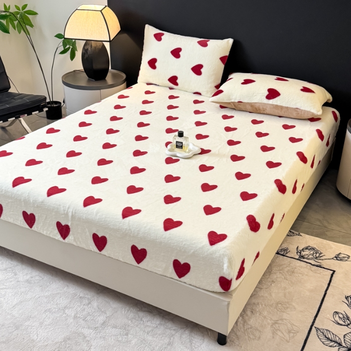 91家纺网 家纺一手货源 找家纺 （总）2025新款印花兔毛绒高克重单床笠床笠单件