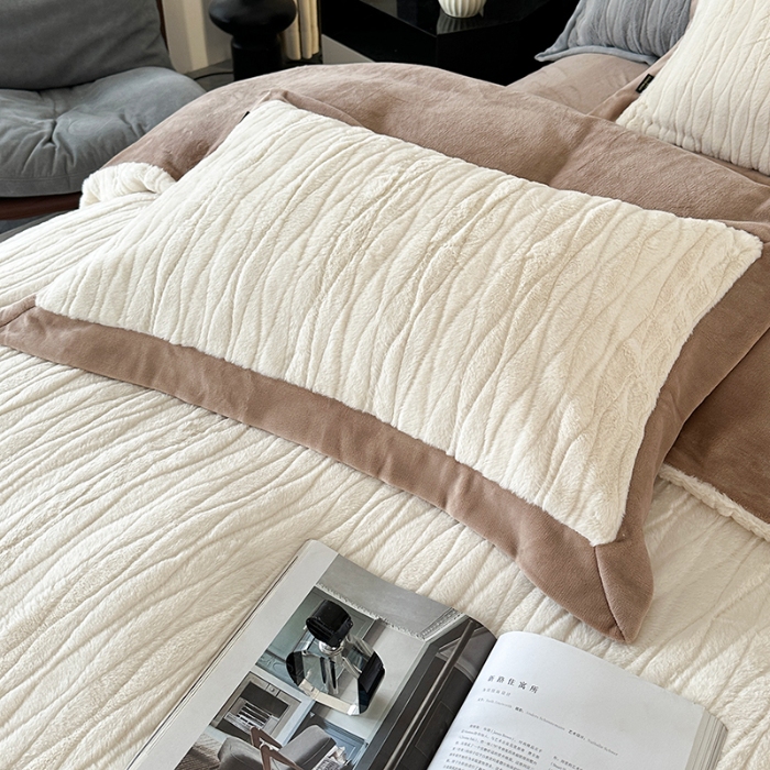 91家纺网 家纺一手货源 找家纺 （总）2025新款兔毛绒牛奶绒四件套秋冬加厚十二斤床单床笠款被套床上用品