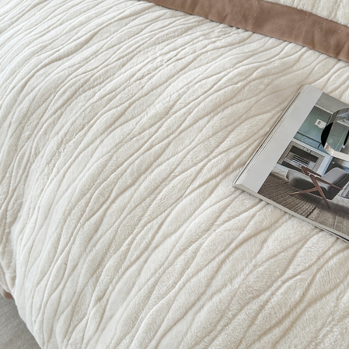 91家纺网 家纺一手货源 找家纺 （总）2025新款兔毛绒牛奶绒四件套秋冬加厚十二斤床单床笠款被套床上用品