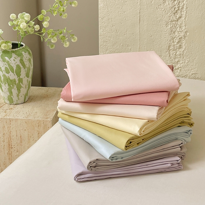 91家纺网 家纺一手货源 找家纺 （总）宝莱利家纺 2025全棉100棉四季款A类纯色加厚高密度轻磨毛床单床笠一件定制