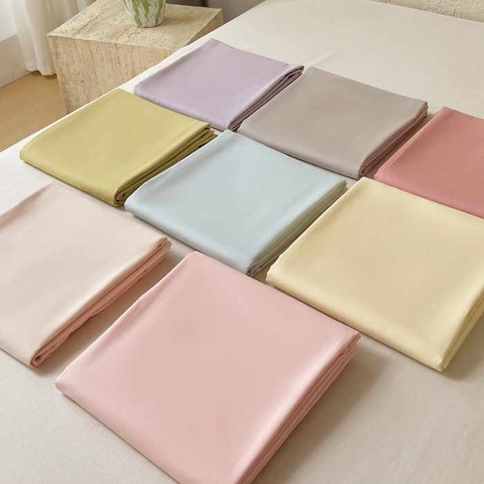 91家纺网 家纺一手货源 找家纺 （总）宝莱利家纺 2025全棉100棉四季款A类纯色加厚高密度轻磨毛床单床笠一件定制