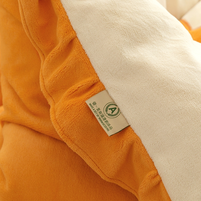 91家纺网 家纺一手货源 找家纺 2025新款绒梦里加厚韩版贴布绣牛奶绒四件套高定绒保暖套件