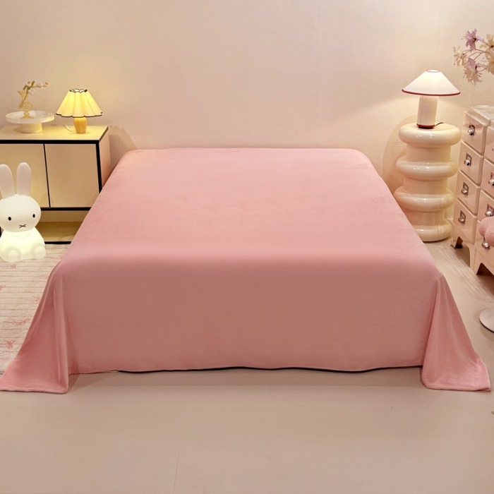 91家纺网 家纺一手货源 找家纺 （总）控价 2025新款 床盖款240克全消光A类刺绣牛奶绒四件套-可爱猫