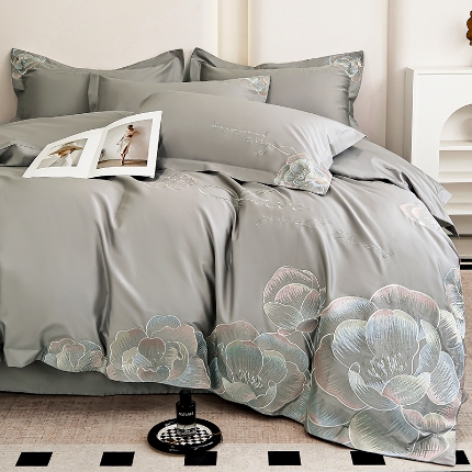 （总）2025新款亲肤棉轻奢刺绣四件套-花间梦