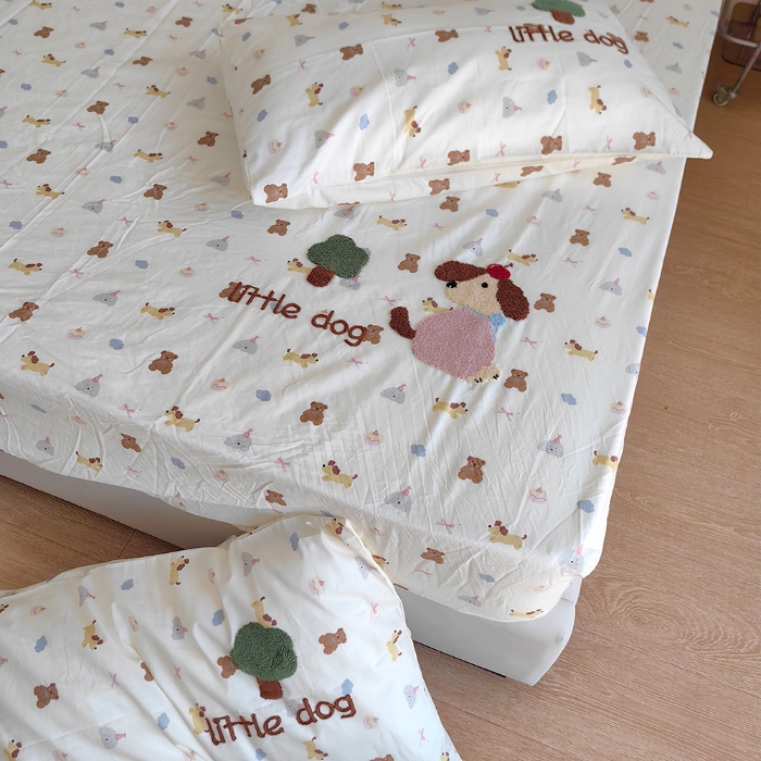 91家纺网 家纺一手货源 找家纺 （总）纯棉13070全棉毛巾绣床笠 席梦思床垫套保护套 （可当买家秀）