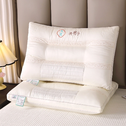 91家纺网 家纺一手货源 找家纺 （总）兴丝露枕芯 A类全棉决明子枕 花草保健护颈枕 全棉羽丝绒枕头