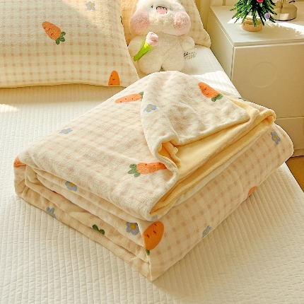 91家纺网 家纺一手货源 找家纺 （总） 2024新款13372小清新ins风全棉四件套提供买家秀