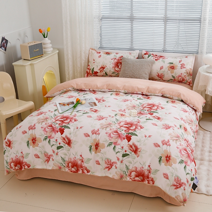 91家纺网 家纺一手货源 找家纺 （总）友承 2025新款亲肤磨毛植物羊绒印花四件套