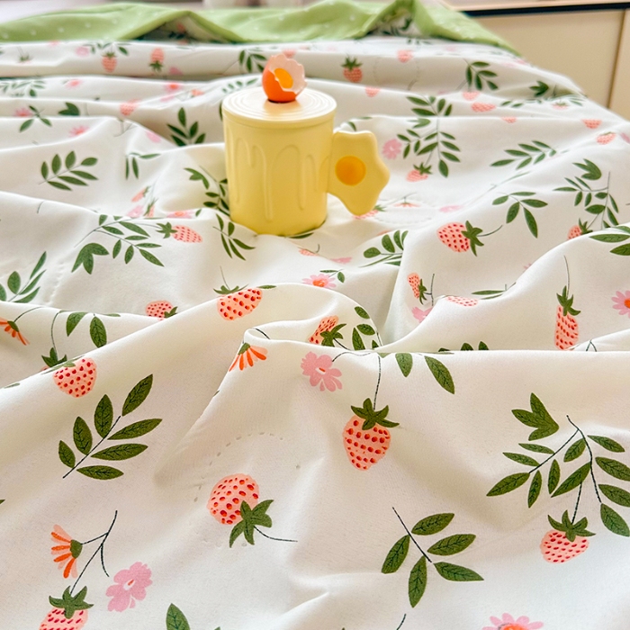 91家纺网 家纺一手货源 找家纺 友承家纺 2025新款舒适印花水洗棉夏被空调被 恋爱味道