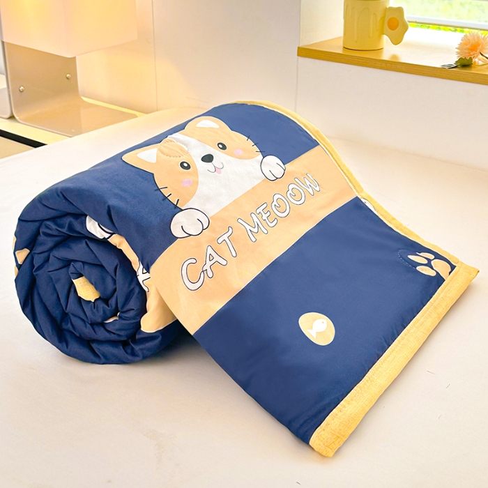 91家纺网 家纺一手货源 找家纺 友承家纺 2025新款舒适印花水洗棉夏被 期待