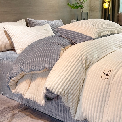 91家纺网 家纺一手货源 找家纺 （总）经年 2025新款200克双面加厚魔法绒牛奶绒四件套