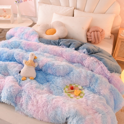 91家纺网 家纺一手货源 找家纺 （总）经年 2025年新款水貂绒水晶绒双面暖绒兔绒冬被