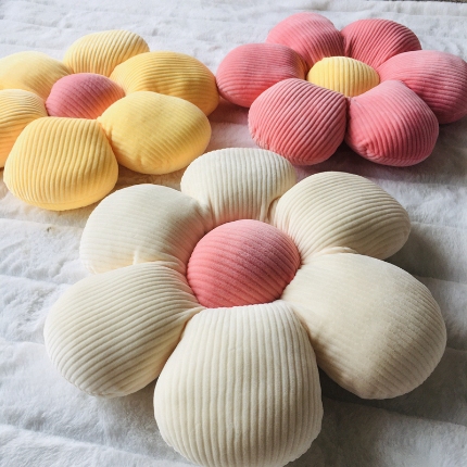 91家纺网 家纺一手货源 找家纺 （总）李帅家居 2025新款6花瓣小雏菊坐垫花瓣抱枕直播赠品礼品椅子垫,白色,粉色,黄色,蓝色,绿色