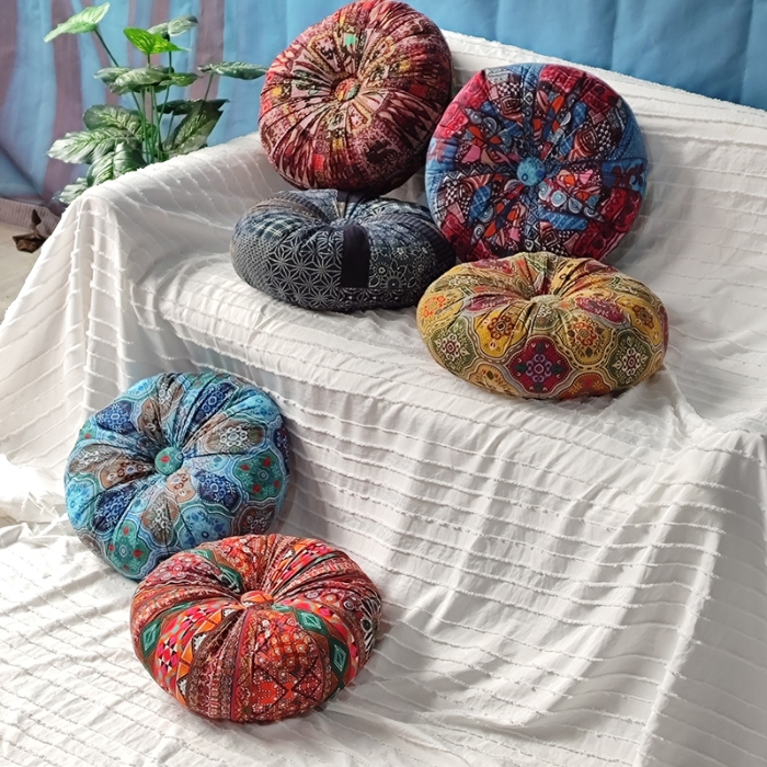 91家纺网 家纺一手货源 找家纺 （总）李帅家居 2025新款波西米亚蒲团抱枕网红ins风太阳花朵抱枕套 小雏菊花床头靠垫办公室向日葵花靠枕套