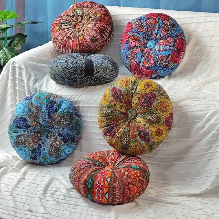 91家纺网 家纺一手货源 找家纺 （总）李帅家居 2025新款波西米亚蒲团抱枕网红ins风太阳花朵抱枕套 小雏菊花床头靠垫办公室向日葵花靠枕套