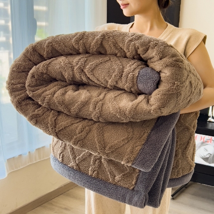 91家纺网 家纺一手货源 找家纺 （总） 2025新款2025塔芙绒毛毯加厚舒棉绒绒盖毯牛奶绒办公室午睡珊瑚绒披肩沙发毯被子