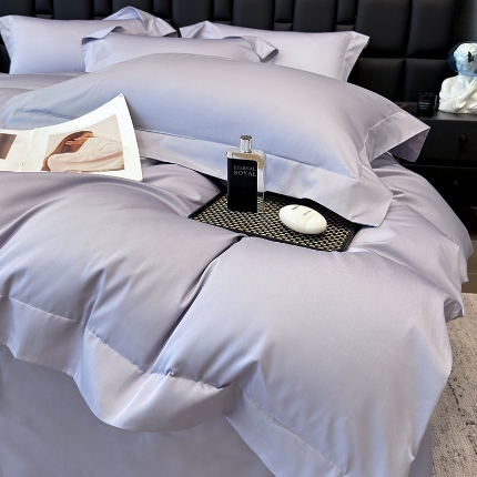 91家纺网 家纺一手货源 找家纺 （总）星蕴家纺 2025新款A类贡缎纯色长绒棉纯棉全棉四件套-多伦多