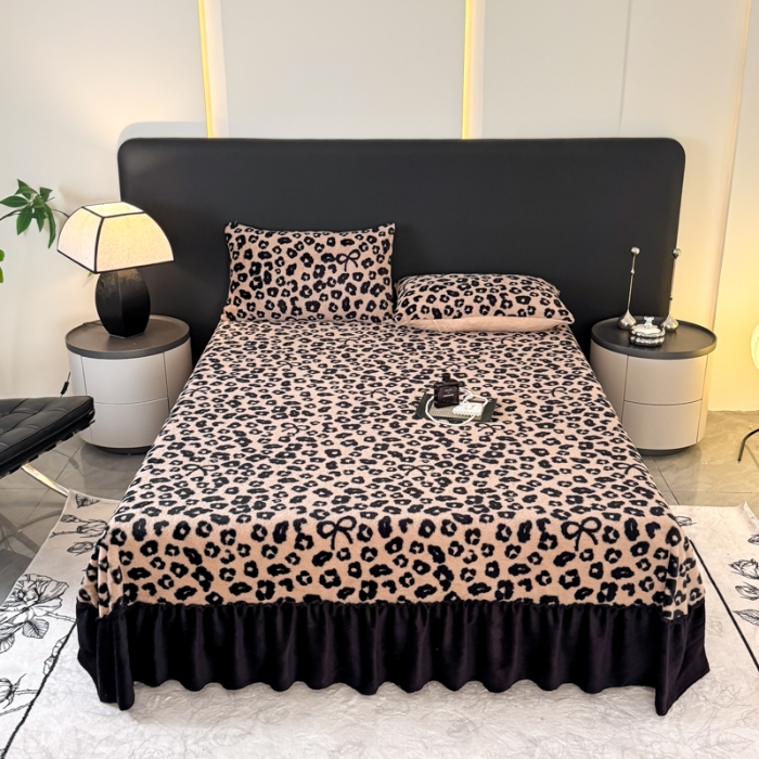 91家纺网 家纺一手货源 找家纺 （总）2025新款美拉德兔毛绒床裙 床单