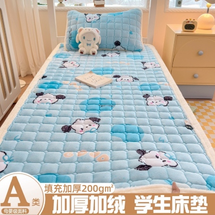 91家纺网 家纺一手货源 找家纺 （总）爱屋及屋 2025加厚牛奶绒印花床垫软垫加绒加厚床褥垫床护垫铺底毛绒垫子【200g填充】