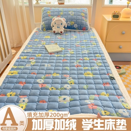 91家纺网 家纺一手货源 找家纺 （总）爱屋及屋 2025加厚牛奶绒印花床垫软垫加绒加厚床褥垫床护垫铺底毛绒垫子【200g填充】