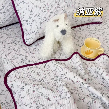 91家纺网 家纺一手货源 找家纺 （总）加大纯棉床盖三件套220*240 夹棉床盖榻榻米双人全棉床盖纯棉床单
