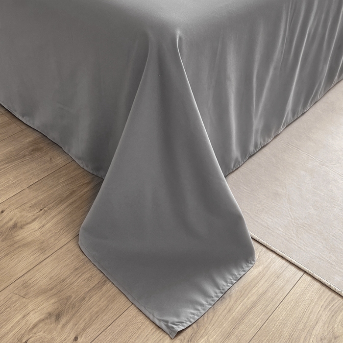 91家纺网 家纺一手货源 找家纺 （总）2025新款纯色双拼水洗棉四件套ins风柔软裸睡床单被套枕套四季通用床上用品