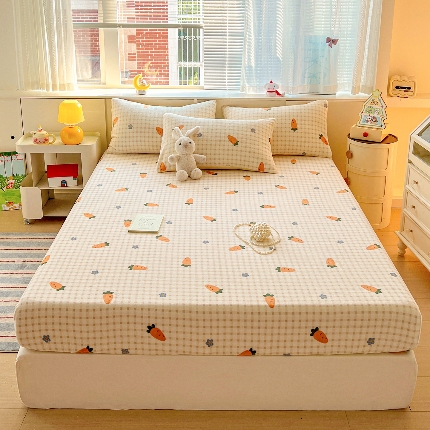 91家纺网 家纺一手货源 找家纺 （总）2025新款加厚A类牛奶绒印花床笠床罩床护垫