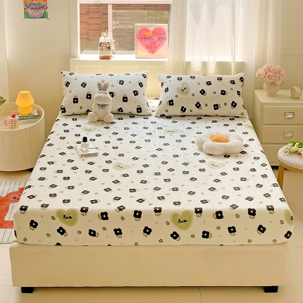 91家纺网 家纺一手货源 找家纺 （总）2025新款加厚A类牛奶绒印花床笠床罩床护垫