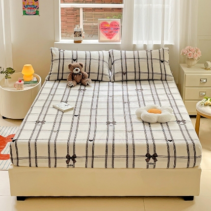 91家纺网 家纺一手货源 找家纺 （总）2025新款加厚A类牛奶绒印花床笠床罩床护垫