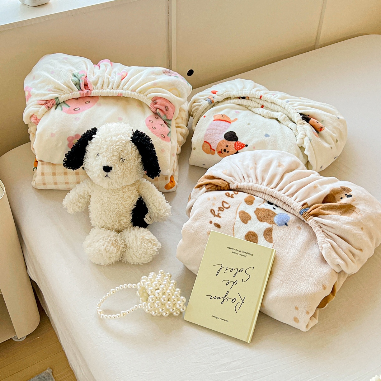 91家纺网 家纺一手货源 找家纺 （总）2025新款加厚A类牛奶绒印花床笠床罩床护垫